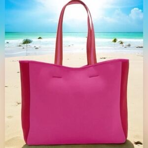 SummerSalt by Anthropologie - Neoprene Beach Tote in  Pink & Red NWT